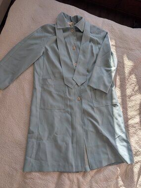 1960s Aqua vintage trench coat